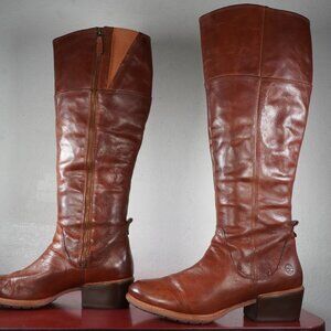 Women's Timberland Brown Leather Knee High Tall Riding Fashion Boots 11